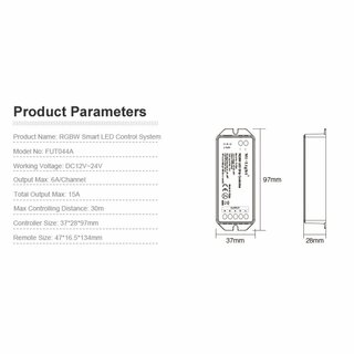 LED RGBW Smart Steuerung 2.4 GHz Komplettset 044A