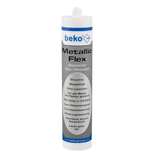 Beko Metallic Flex Elastischer Kleb-/Dichtstoff Silbern 305g Kartusche