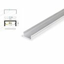 LED Aluleiste Aufputz Flach 12mm Serie Eco Aluminium Roh...