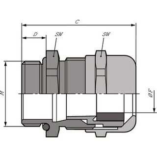 Kabelverschraubung M20 Skintop MS M 20x1,5