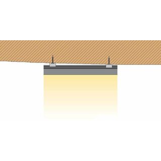 Alu-LED Profil Flach  Gre: BxH 18,4 x 13 mm